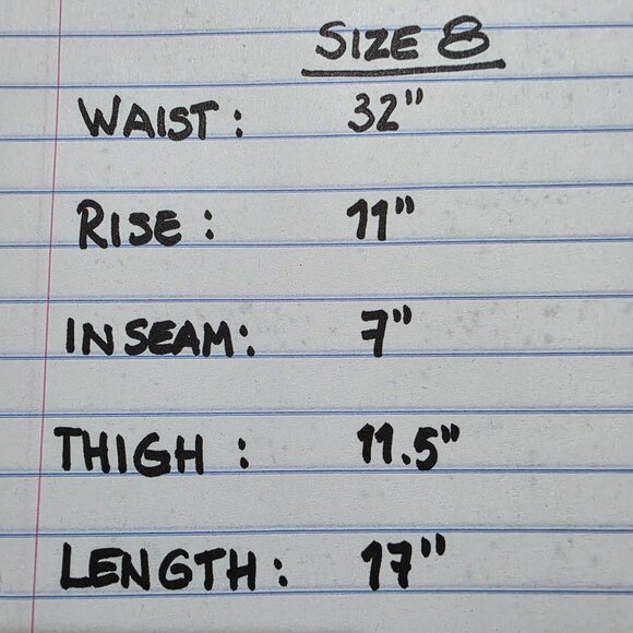 DKNY Jeans Denim Bermuda Mid Rise Cuffed Short Stretch Women's Size 8 Chino - Picture 2 of 11